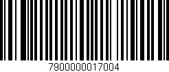 Código de barras (EAN, GTIN, SKU, ISBN): '7900000017004'
