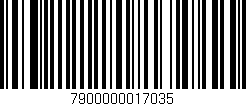 Código de barras (EAN, GTIN, SKU, ISBN): '7900000017035'