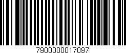 Código de barras (EAN, GTIN, SKU, ISBN): '7900000017097'