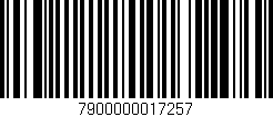 Código de barras (EAN, GTIN, SKU, ISBN): '7900000017257'