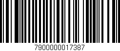 Código de barras (EAN, GTIN, SKU, ISBN): '7900000017387'