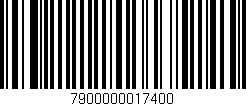 Código de barras (EAN, GTIN, SKU, ISBN): '7900000017400'