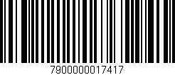 Código de barras (EAN, GTIN, SKU, ISBN): '7900000017417'
