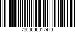 Código de barras (EAN, GTIN, SKU, ISBN): '7900000017479'