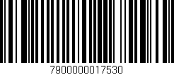 Código de barras (EAN, GTIN, SKU, ISBN): '7900000017530'