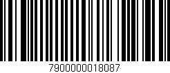 Código de barras (EAN, GTIN, SKU, ISBN): '7900000018087'