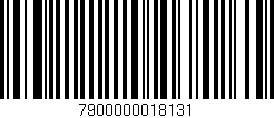 Código de barras (EAN, GTIN, SKU, ISBN): '7900000018131'