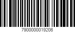 Código de barras (EAN, GTIN, SKU, ISBN): '7900000019206'