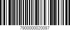 Código de barras (EAN, GTIN, SKU, ISBN): '7900000020097'