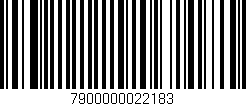 Código de barras (EAN, GTIN, SKU, ISBN): '7900000022183'