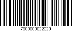Código de barras (EAN, GTIN, SKU, ISBN): '7900000022329'