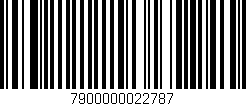 Código de barras (EAN, GTIN, SKU, ISBN): '7900000022787'