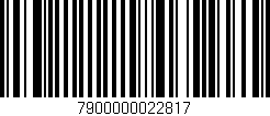 Código de barras (EAN, GTIN, SKU, ISBN): '7900000022817'