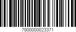 Código de barras (EAN, GTIN, SKU, ISBN): '7900000023371'