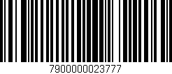 Código de barras (EAN, GTIN, SKU, ISBN): '7900000023777'