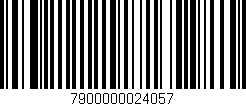 Código de barras (EAN, GTIN, SKU, ISBN): '7900000024057'