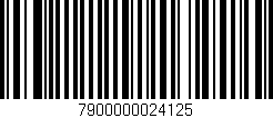 Código de barras (EAN, GTIN, SKU, ISBN): '7900000024125'