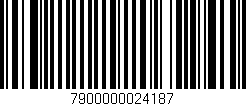 Código de barras (EAN, GTIN, SKU, ISBN): '7900000024187'