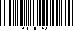 Código de barras (EAN, GTIN, SKU, ISBN): '7900000025238'