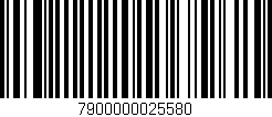 Código de barras (EAN, GTIN, SKU, ISBN): '7900000025580'