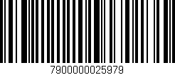 Código de barras (EAN, GTIN, SKU, ISBN): '7900000025979'
