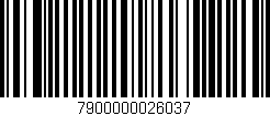 Código de barras (EAN, GTIN, SKU, ISBN): '7900000026037'