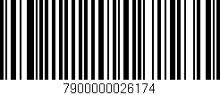 Código de barras (EAN, GTIN, SKU, ISBN): '7900000026174'