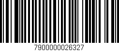 Código de barras (EAN, GTIN, SKU, ISBN): '7900000026327'