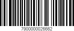 Código de barras (EAN, GTIN, SKU, ISBN): '7900000026662'