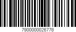 Código de barras (EAN, GTIN, SKU, ISBN): '7900000026778'
