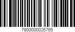 Código de barras (EAN, GTIN, SKU, ISBN): '7900000026785'