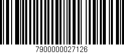 Código de barras (EAN, GTIN, SKU, ISBN): '7900000027126'