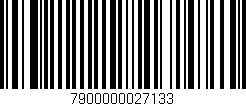 Código de barras (EAN, GTIN, SKU, ISBN): '7900000027133'