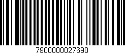 Código de barras (EAN, GTIN, SKU, ISBN): '7900000027690'