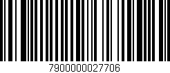Código de barras (EAN, GTIN, SKU, ISBN): '7900000027706'