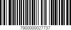 Código de barras (EAN, GTIN, SKU, ISBN): '7900000027737'