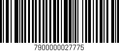 Código de barras (EAN, GTIN, SKU, ISBN): '7900000027775'