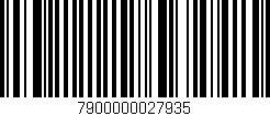 Código de barras (EAN, GTIN, SKU, ISBN): '7900000027935'