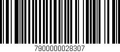 Código de barras (EAN, GTIN, SKU, ISBN): '7900000028307'