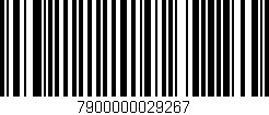 Código de barras (EAN, GTIN, SKU, ISBN): '7900000029267'