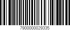 Código de barras (EAN, GTIN, SKU, ISBN): '7900000029335'