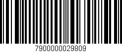 Código de barras (EAN, GTIN, SKU, ISBN): '7900000029809'