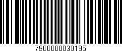 Código de barras (EAN, GTIN, SKU, ISBN): '7900000030195'