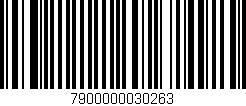 Código de barras (EAN, GTIN, SKU, ISBN): '7900000030263'