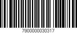 Código de barras (EAN, GTIN, SKU, ISBN): '7900000030317'