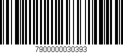 Código de barras (EAN, GTIN, SKU, ISBN): '7900000030393'