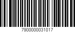 Código de barras (EAN, GTIN, SKU, ISBN): '7900000031017'