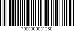 Código de barras (EAN, GTIN, SKU, ISBN): '7900000031260'