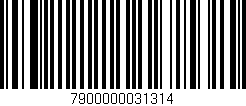 Código de barras (EAN, GTIN, SKU, ISBN): '7900000031314'