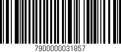 Código de barras (EAN, GTIN, SKU, ISBN): '7900000031857'